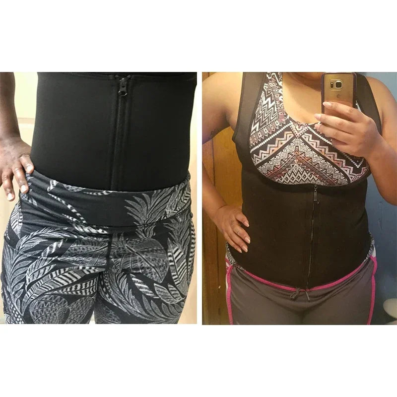 Women Sweat Waist Trainer Vest Slimming Corset for Weight Loss Body Shaper Sauna Compression Shirt Belly Girdle Tops Shapewear